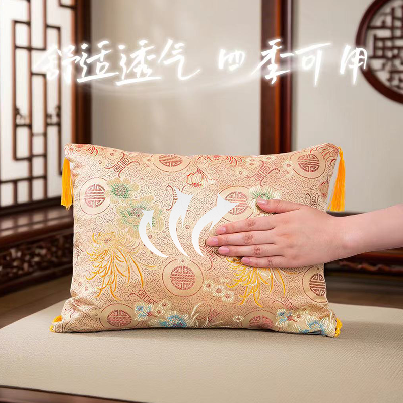 宫造金丝楠木刨花料养生枕头靠枕家用室内沙发卧室午睡枕礼物送礼