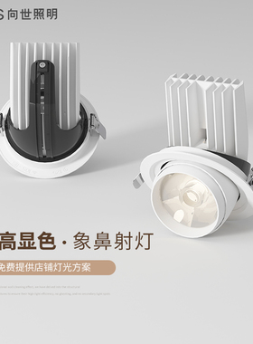 向世照明小开孔大功率象鼻灯led射灯店铺商用COB服装店射灯高显色