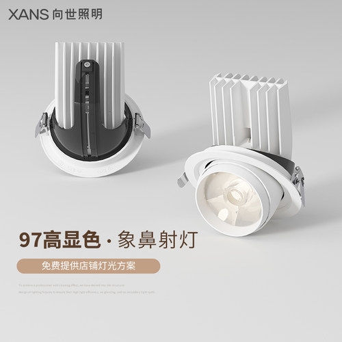 向世服装店97高显色无频闪象鼻灯