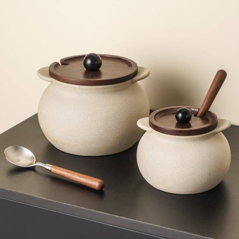 新式油罐耐热猪油陶罐辣椒油陶瓷调料罐家用红油收纳新款高品质