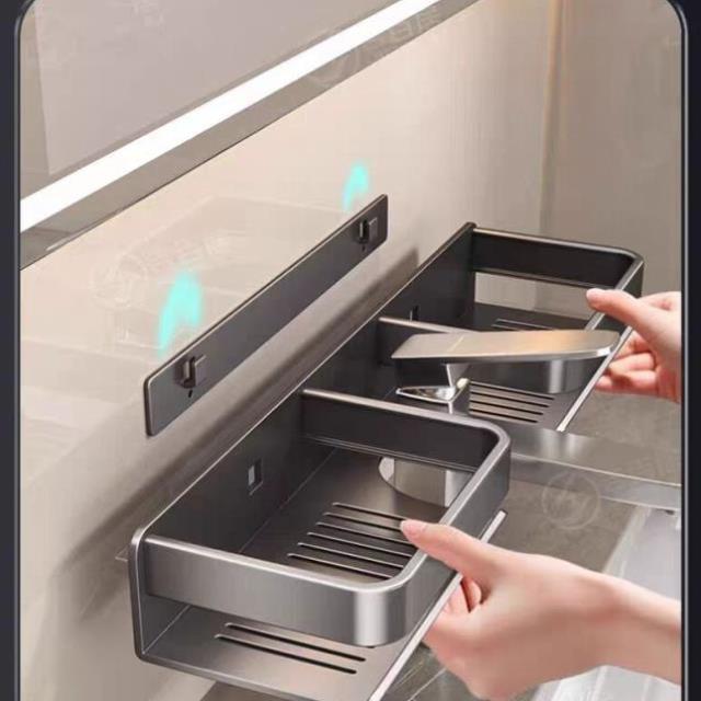 洗脸盆卫生间刷牙杯置物架镜前洗漱台置物架搁板洗手间不锈钢整理