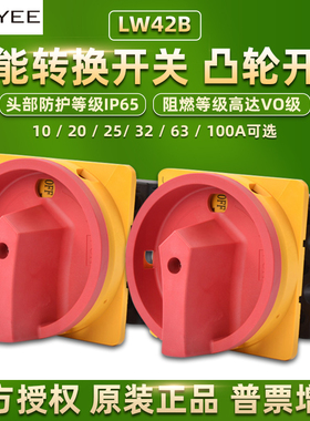 上海天逸万能转换开关LW42B25旋转32A凸轮63三相四线100A TAYEE