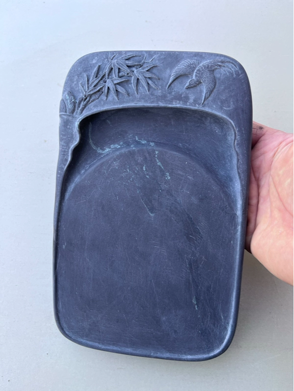 石博士肇慶端溪老坑大西洞原石七十年代老藝人手工制作砚台