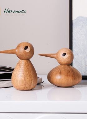 hermoso啄木鸟实木摆件家居饰品