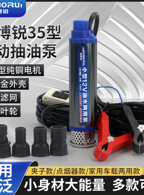 35型电动抽油泵12v24v220v小型电动柴油泵100w自吸加油泵抽水泵