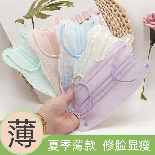薄款透气口罩男女春夏季防尘防晒3d立体2025新款高颜值二层莫兰迪