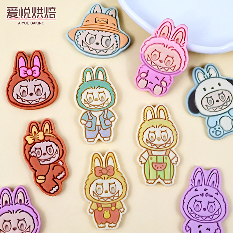 卡通拉布布饼干模具立体按压