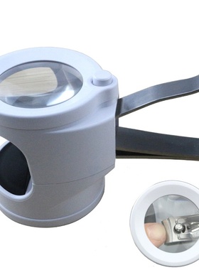 新款手持LED照明护理修建指甲洗脚老人小孩高倍高清指甲钳放大镜