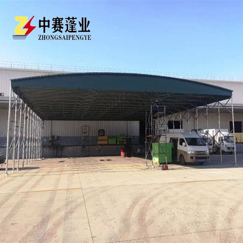 西安工地钢筋棚西安移动伸缩大棚西安折叠仓库帐篷西安户外遮阳蓬