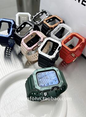 applewatch789一体硅胶表带运动冰川个性黑武士适用于苹果6SE手表