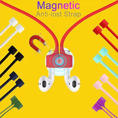 Silicone Anti Lost Magnetic Earphones Rope for Apple