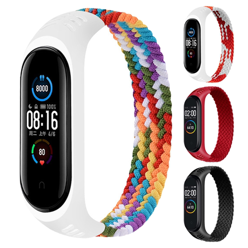 Bracelet for Mi band 6 Strap Braided Solo Loop fabric Nylon