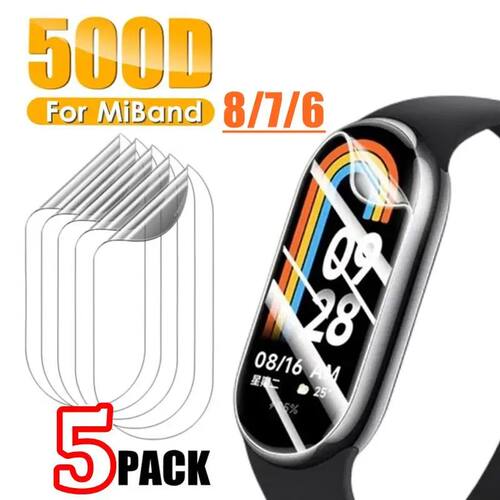 1/3/5PCS 500D Soft Hydrogel Film For Xiaomi Mi Band 8 7 6 5