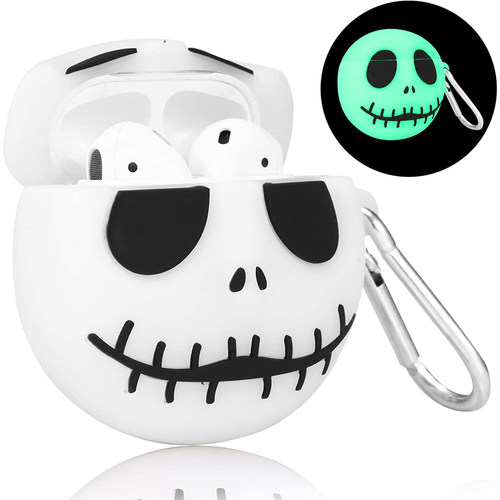 3D Luminous Skeleton Night Lights Skull for Airpods Pro Case Earphone Protective Charging Box Case