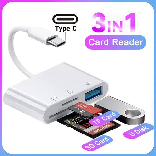 3 in 1 Multifunction Type-C Card Reader OTG SD TF Sim Cards