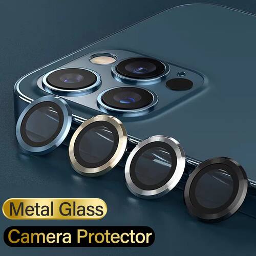 Metal Ring Camera Lens Protector Glass For iPhone 11 12 13
