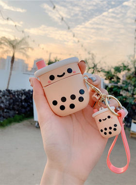 Cute Boba Earphone Case For Airpods pro 3 Kawaii Silicone