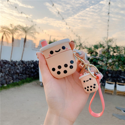 Cute Boba Earphone Case For Airpods pro 3 Kawaii Silicone