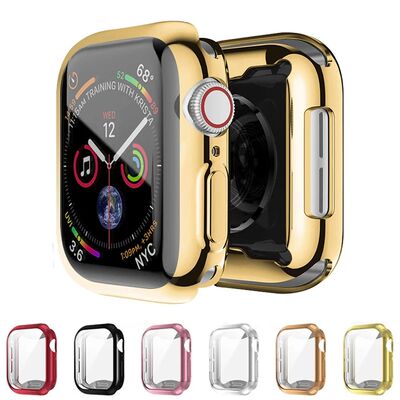 360 TPU Electroplated Cover for Apple Watch Case 40mm 44mm