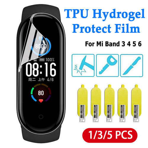 1/3/5pcs TPU Hydrogel Protective Film For Xiaomi Mi Band 6