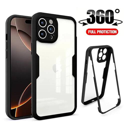 360 Full Cover Screen Protector Phone Case For IPhone 16 15