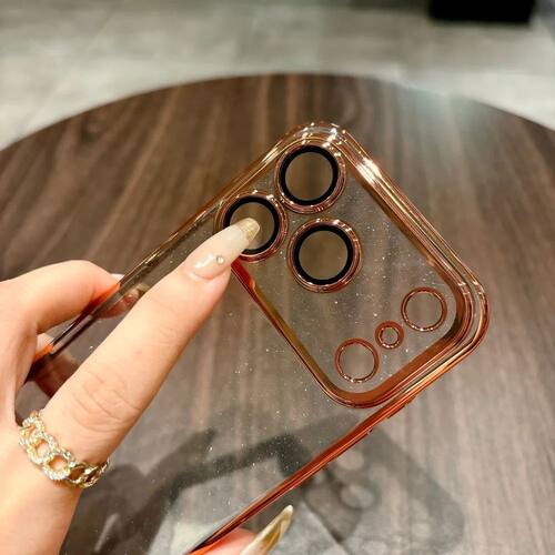 Plating Sparkling Transparent Case For iPhone 17 Air 16 15