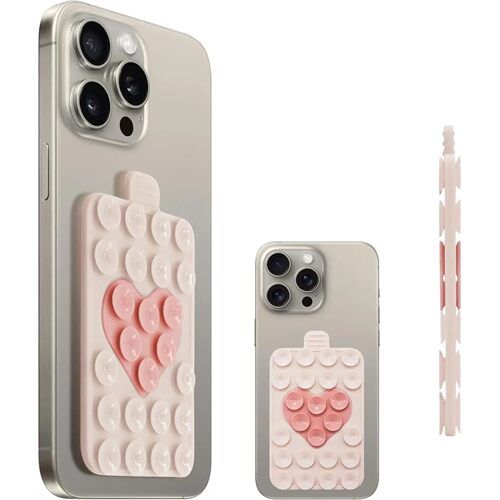 Heart Shape Double Sided Phone Suction Holder,