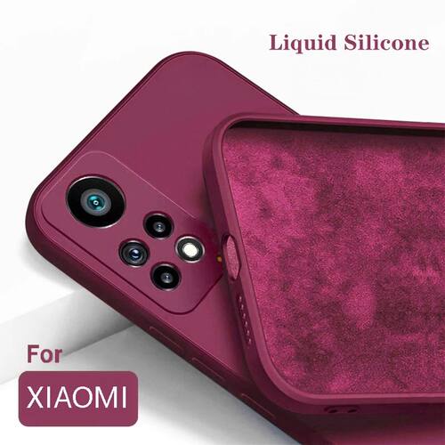 Square Liquid Silicone Case For Xiaomi Redmi Note 13 12 11