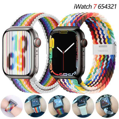 Braided Solo Loop For Apple watch band 45mm 44mm 40mm 41mm