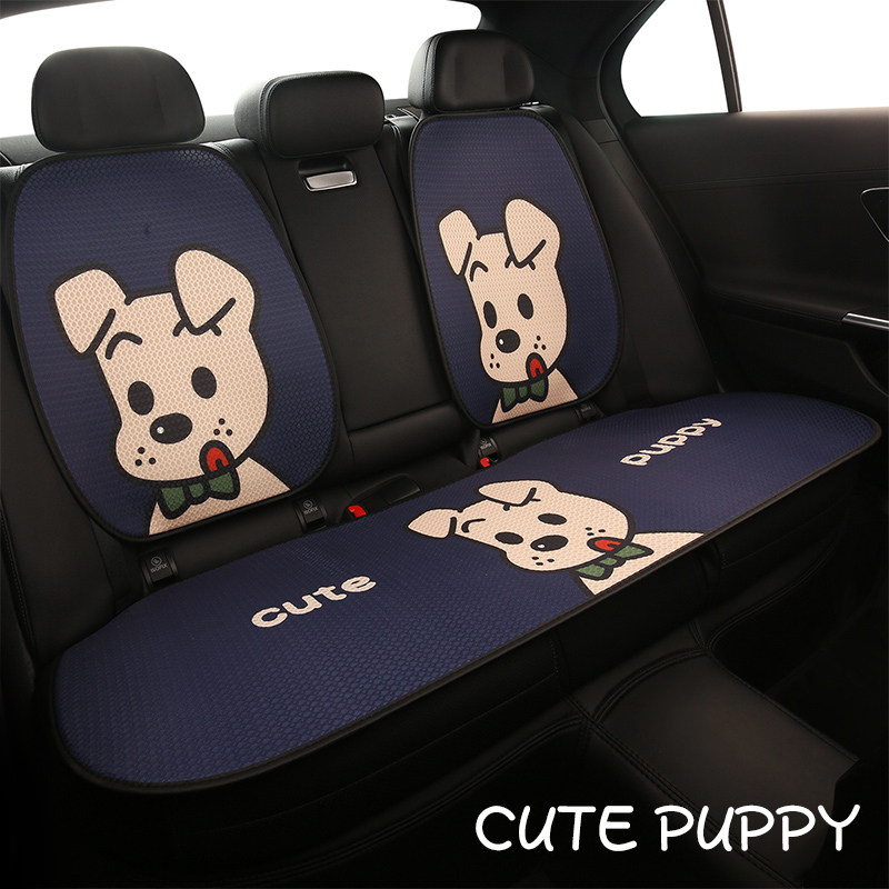 汽车坐垫四季通用夏季冰丝座垫可爱新款座椅套通风透气高级感座套
