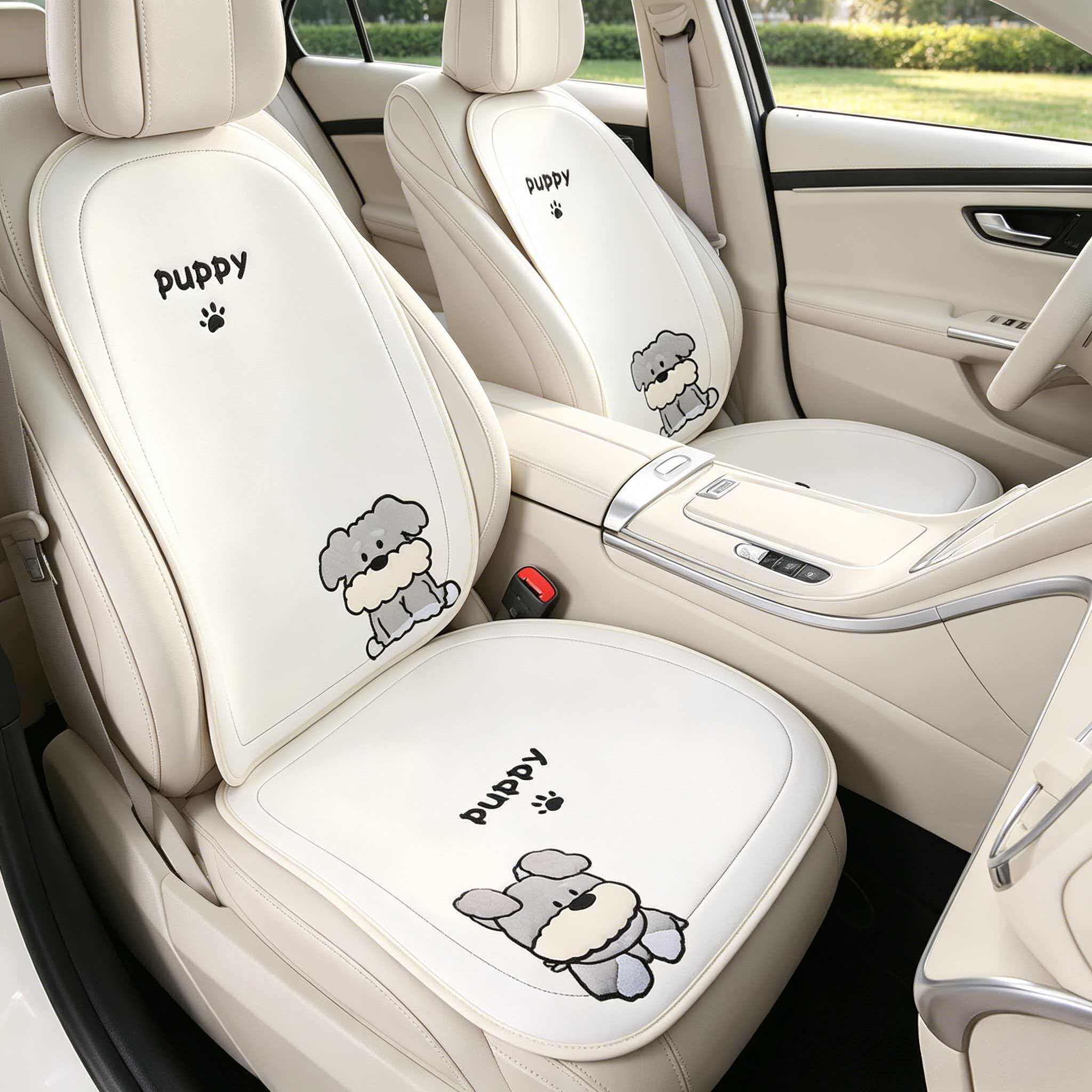 汽车坐垫四季通用夏季新款座垫可爱新款冰丝座椅套透气高级感座套