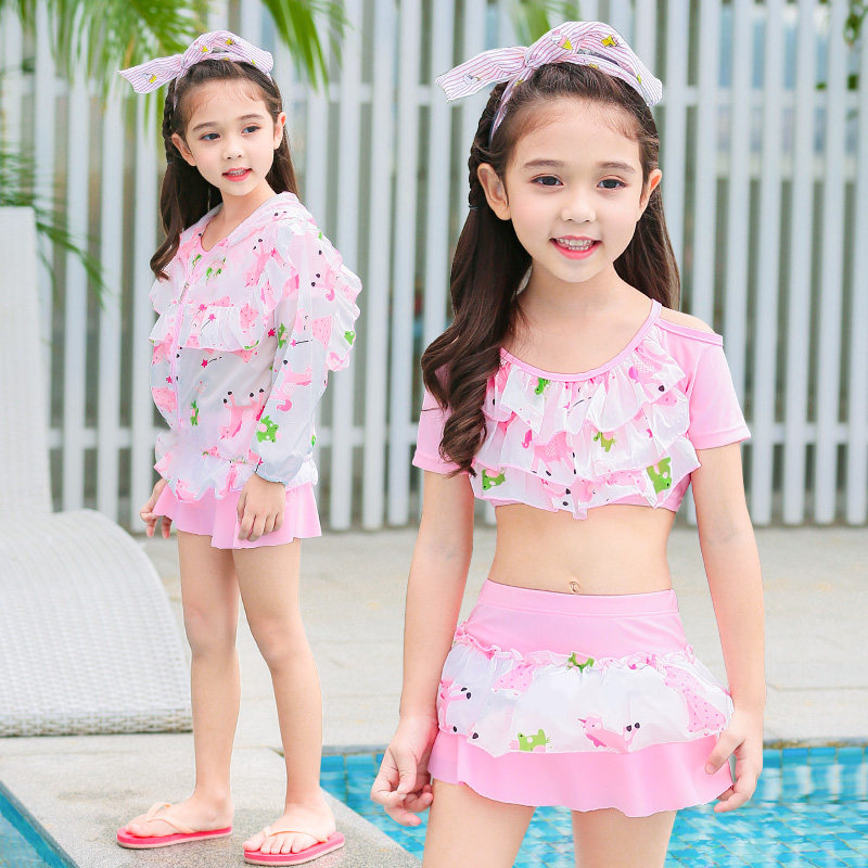 防晒女童宝宝泳装游泳衣儿童泳衣