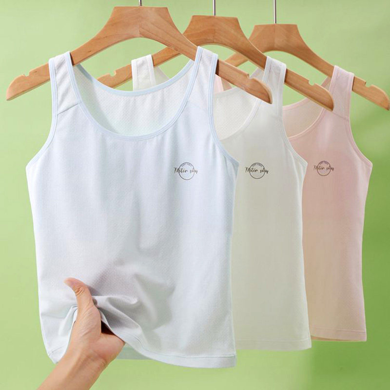 女童小背心长款发育期学生第一阶段内穿打底抹胸莫代尔内衣防凸点