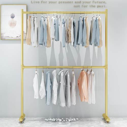 双层可升降调节服装架服装店挂衣架童装店展示架男女装店摆摊衣架