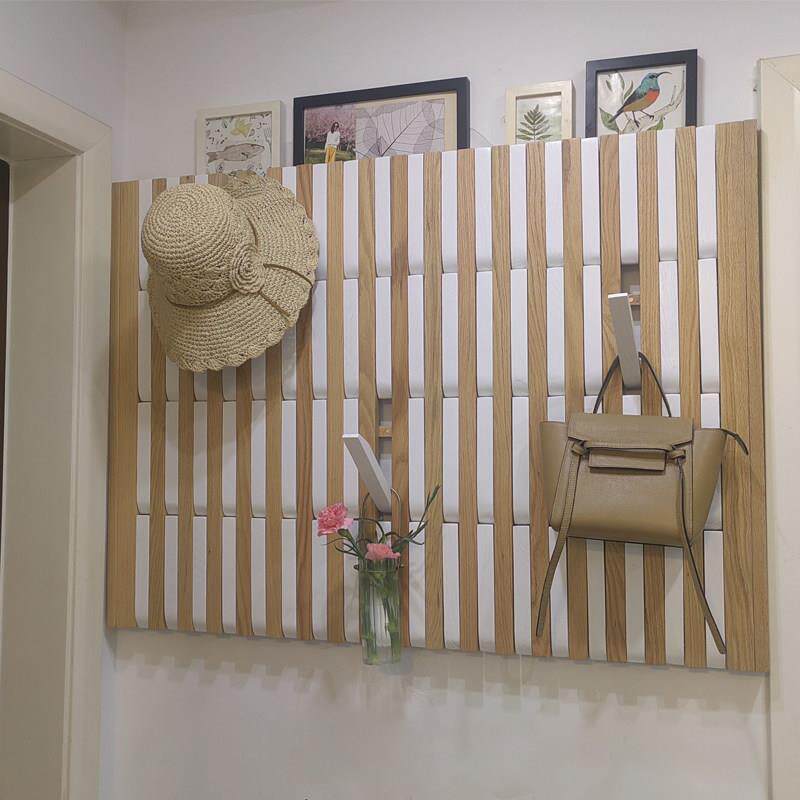 定制钢琴键式实木挂衣帽架壁挂墙上2025新款房间挂衣服的落地架子