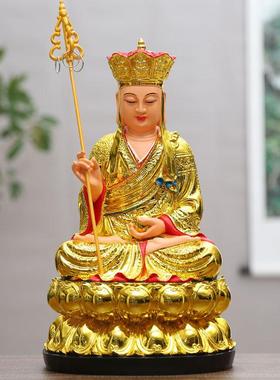 厂家直销佛像 树脂玻璃钢 镀金彩绘地藏地藏王菩萨12寸地藏王神像