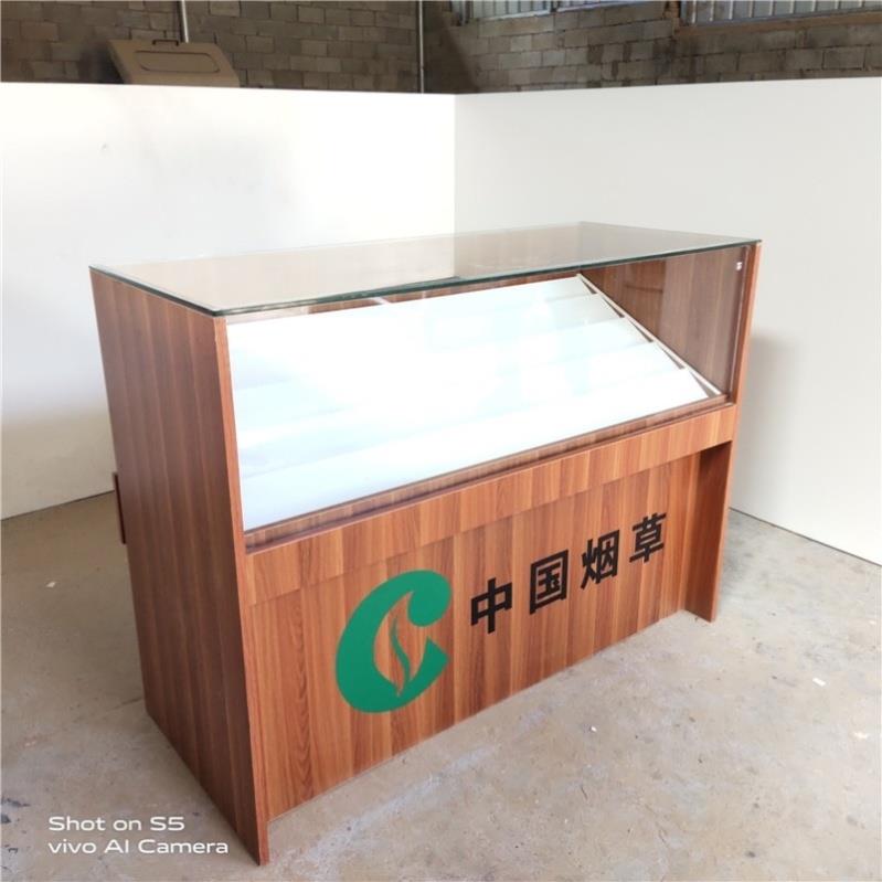 烟草专卖店组合滑轮玻璃展柜小卖部香烟柜台收银台一体烟柜展示柜