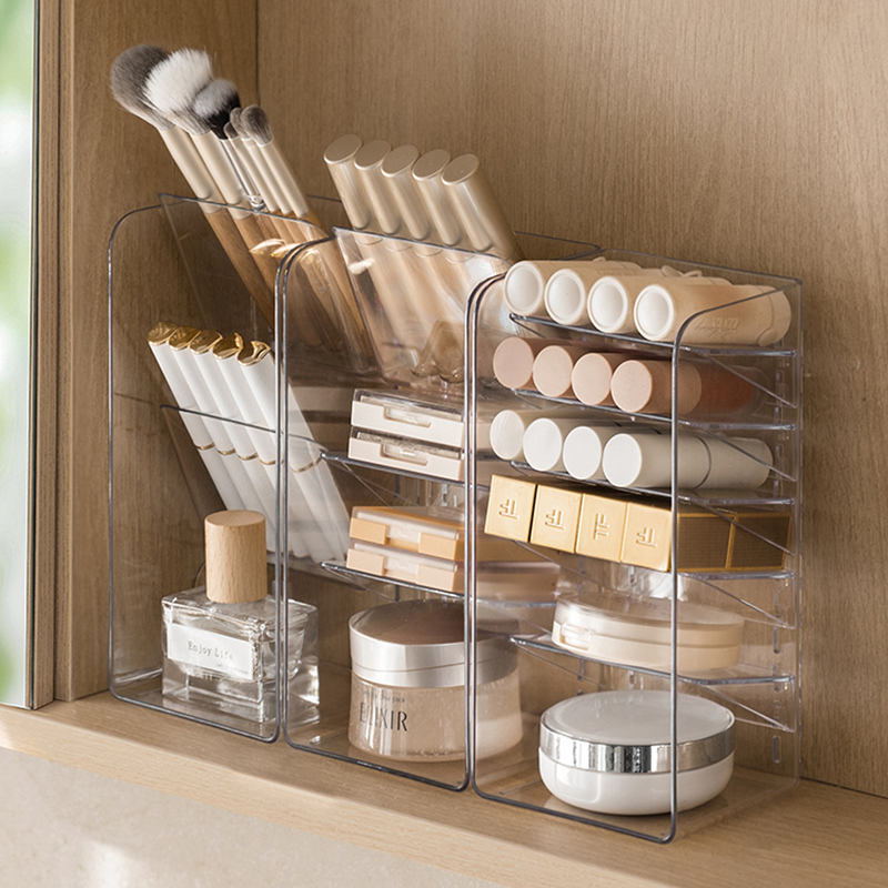 镜柜收纳盒卫生间浴室口红收纳架子桌面懒角落护肤品化妆品置物架