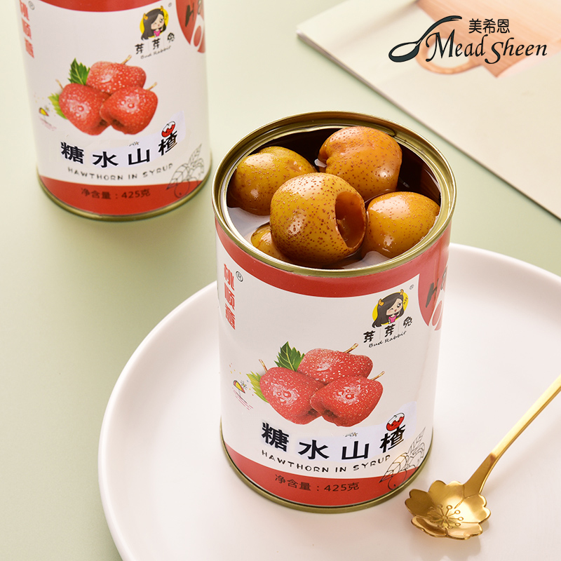 山楂罐头6罐X425g正品整箱新鲜糖水红果罐头水果捞餐饮午后零食
