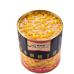 黄桃罐头大瓶3公斤商用大桶装3kg黄桃丁水果烘培餐饮酒店水果捞