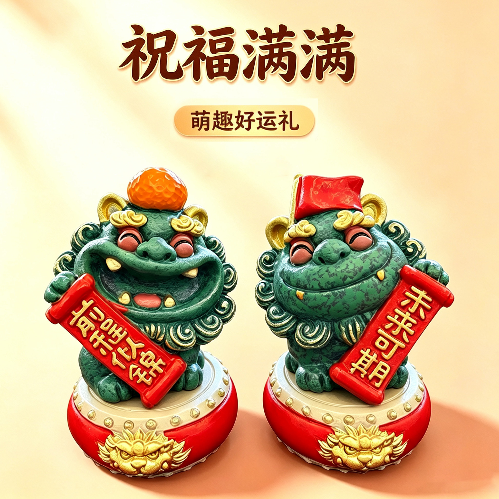 国潮风桌面情绪价值解压治愈摆件图片