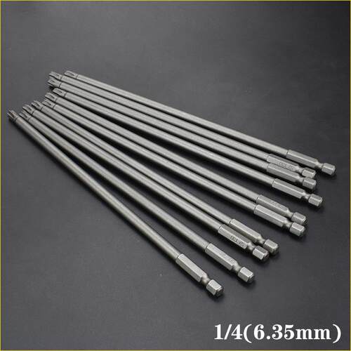新款1/4加长200mm梅花内六角批头风批咀T10T15T20T25T30T35T4包邮