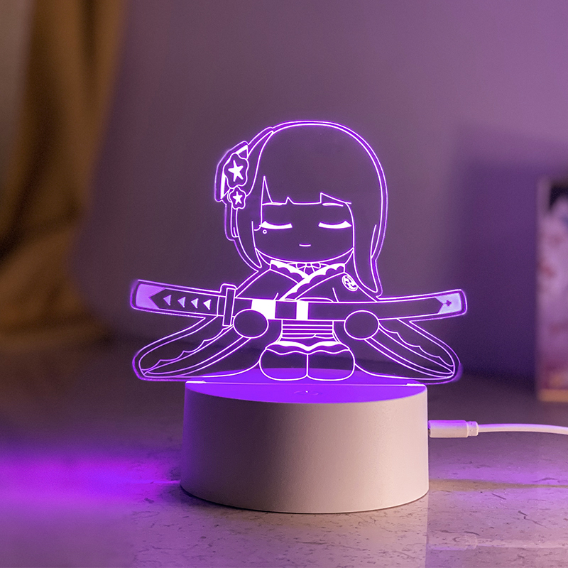 原神周边雷电将军芙宁娜胡桃可莉魈温迪小夜灯游戏手办男生日礼物