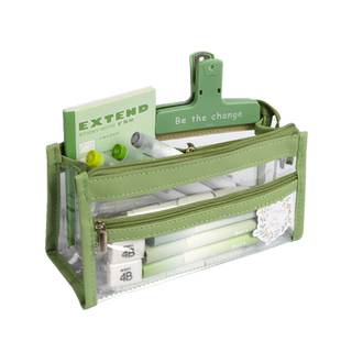 透明大容量多层笔袋初中女孩子专用高颜值女生版文具盒2023新款小学生初中生男款简约ins风铅笔盒收纳袋日系