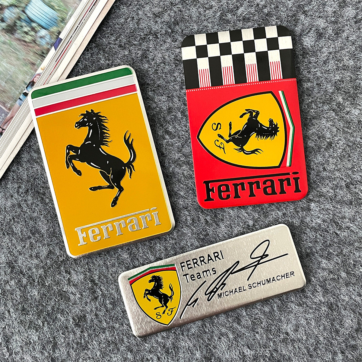 法拉利车标金属贴汽车电动车装饰
