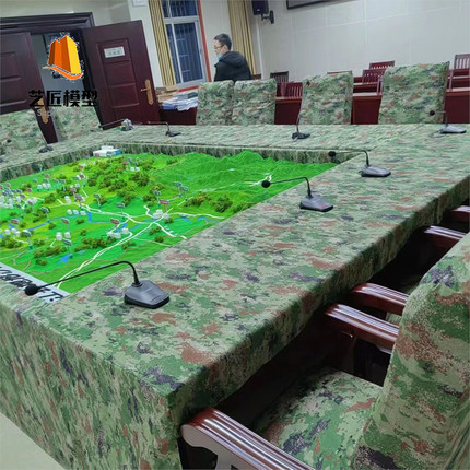 2025中国地形地貌沙盘场景模型定制加工军事作战演习沙盘定制制作