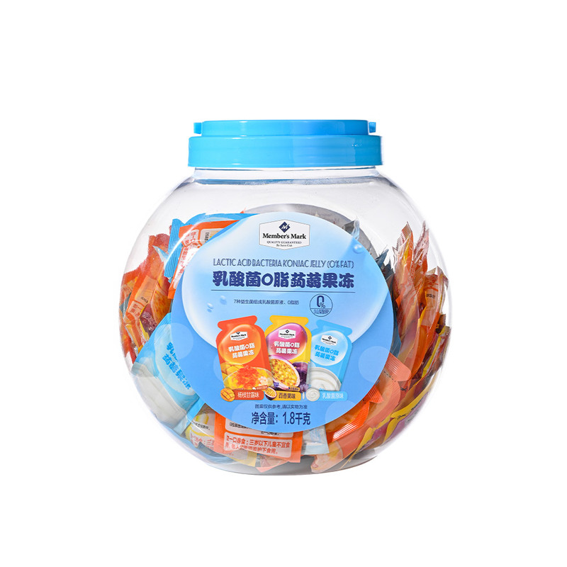 山姆乳酸菌果冻1.8kg布丁果冻网红办公室解馋休闲小零食小吃货