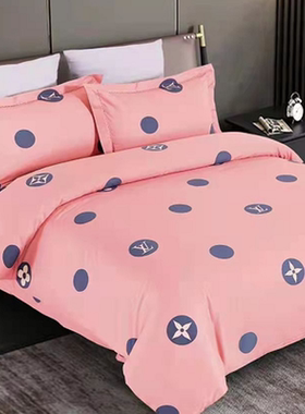 定制纯棉超柔亲肤精品轻奢120支贡缎简约锦缎全棉床上用品四件套4