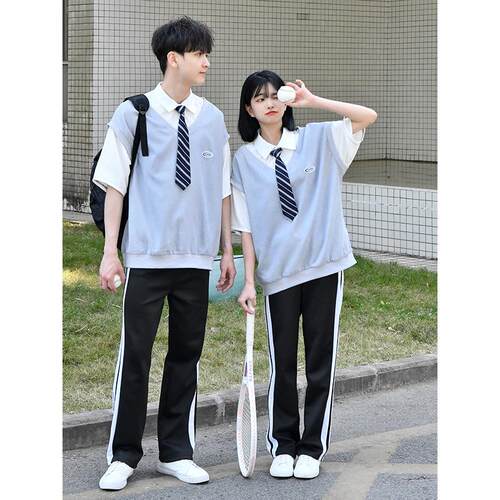 学生夏季班服套装初中生