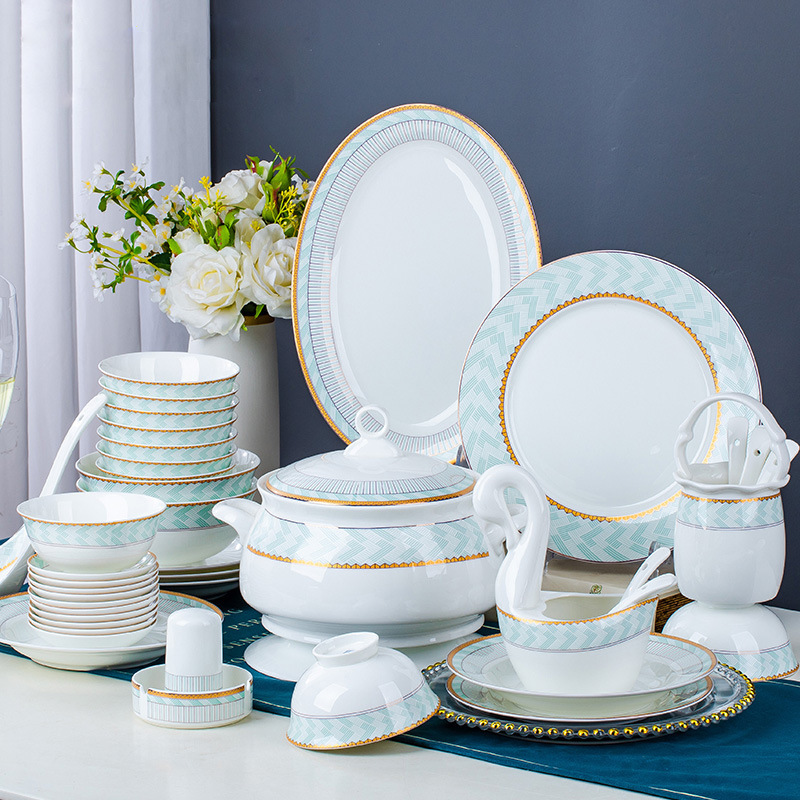 景德镇轻奢陶瓷餐具套装